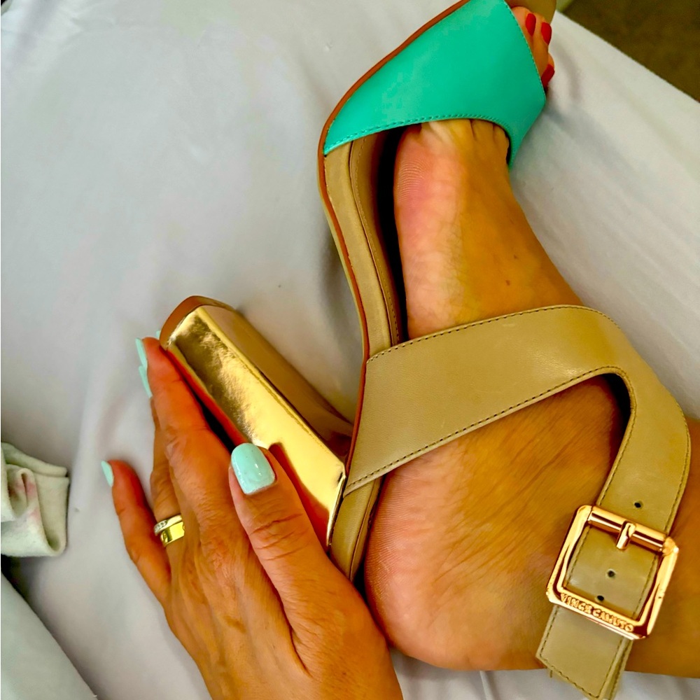 Sexy summer color block sandal